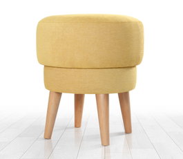 Atelier Del Sofa Puf de Lino Amarillo